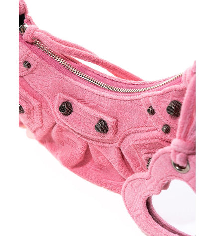 Balenciaga Elegant Cotton Candy Pink Shoulder Bag for Sophisticated Style