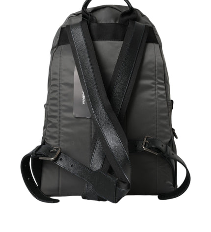 Dolce & Gabbana Dark Gray Nylon #DGFamily Patch Men Backpack Bag