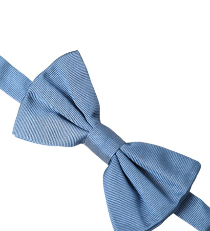 Dolce & Gabbana Blue Silk Adjustable Neck Men Bow Tie