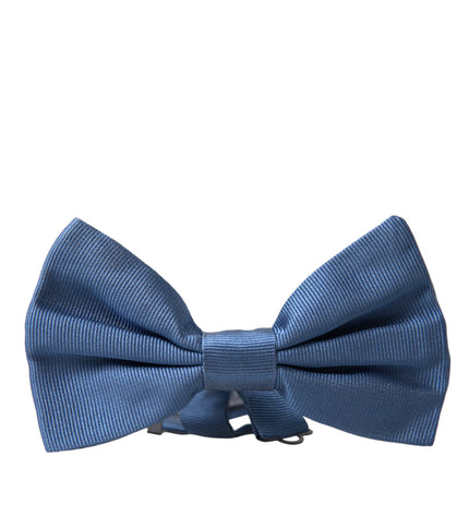 Dolce & Gabbana Blue Silk Adjustable Neck Men Bow Tie