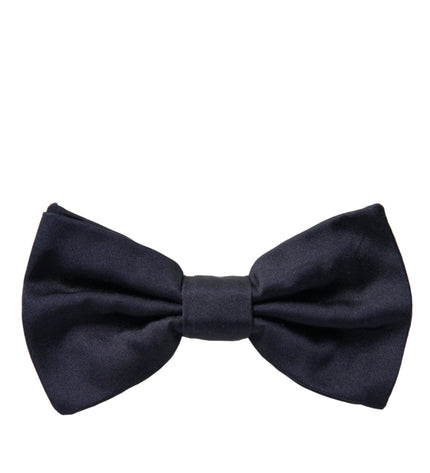 Dolce & Gabbana Dark Blue Silk Adjustable Neck Men Bow Tie