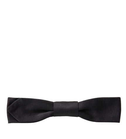 Dolce & Gabbana Black Silk Adjustable Neck Men Bow Tie