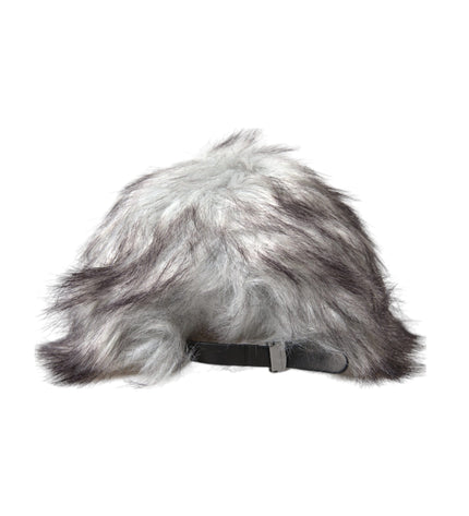 Dolce & Gabbana Black White Faux Fur Baseball Hat Men