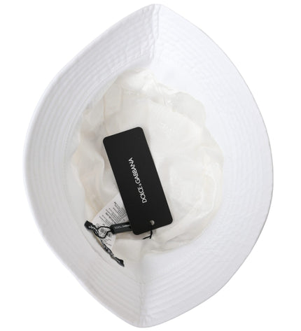 Dolce & Gabbana White Cotton Cap Bucket Capello Hat Men