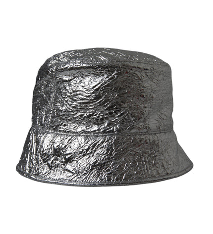 Dolce & Gabbana Metallic Silver Polyester Bucket Hat Men