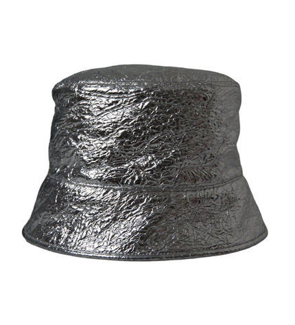 Dolce & Gabbana Metallic Silver Polyester Bucket Hat Men