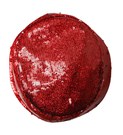 Dolce & Gabbana Red Sequined Nylon Bucket Hat Men