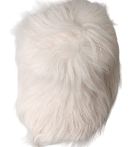 Dolce & Gabbana Off White Faux Fur Baseball Hat Men