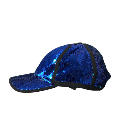 Dolce & Gabbana Royal Blue Sequin Baseball Hat Men