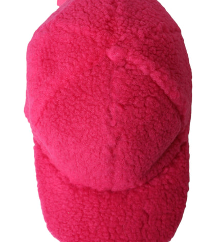 Dolce & Gabbana Pink Fleece Plush Baseball Hat Men