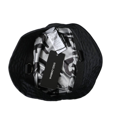 Dolce & Gabbana Black Wool Blend Cap Bucket Hat Men