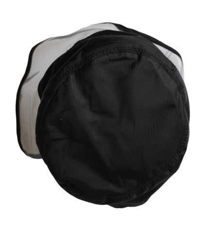 Dolce & Gabbana Black Polyester Plastic Bucket Hat Men