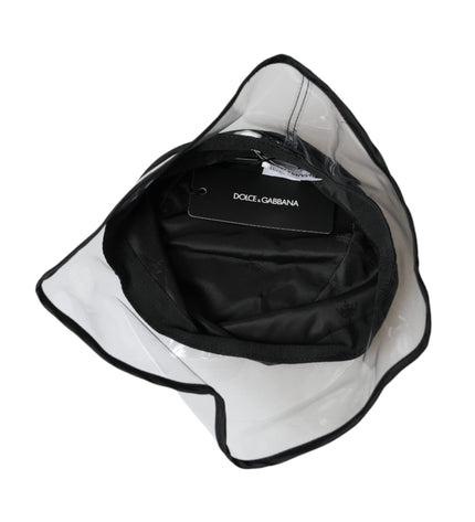 Dolce & Gabbana Black Polyester Plastic Bucket Hat Men