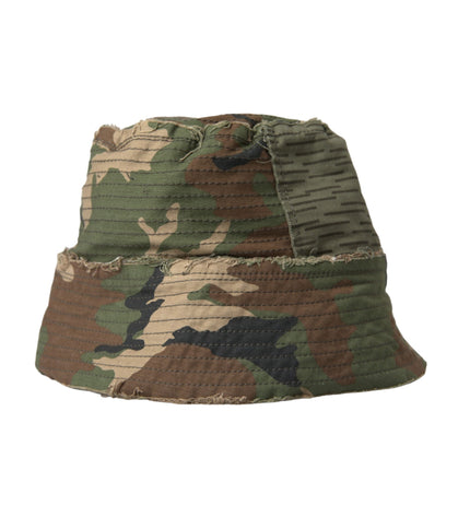 Dolce & Gabbana Green Camouflage Cotton Bucket Hat Men