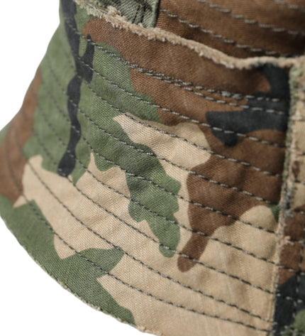 Dolce & Gabbana Green Camouflage Cotton Bucket Hat Men