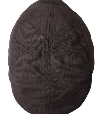 Dolce & Gabbana Brown Nylon Cloth Newsboy Hat Men