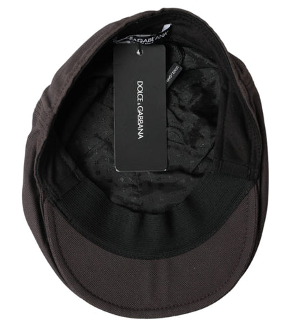 Dolce & Gabbana Brown Nylon Cloth Newsboy Hat Men