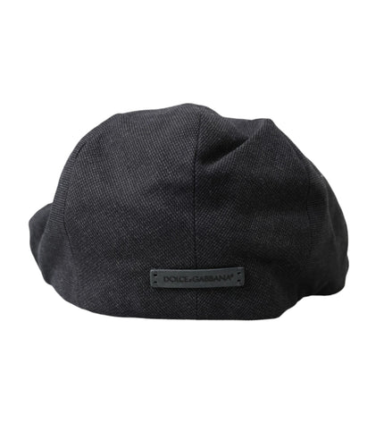 Dolce & Gabbana Gray Cotton Cloth Newsboy Hat Men