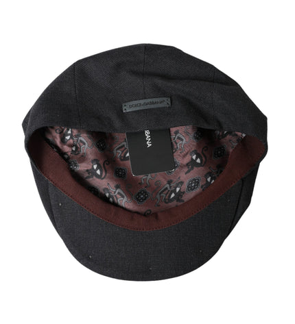 Dolce & Gabbana Gray Cotton Cloth Newsboy Hat Men