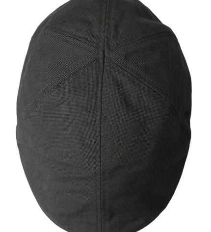 Dolce & Gabbana Dark Gray Nylon Cloth Newsboy Hat Men