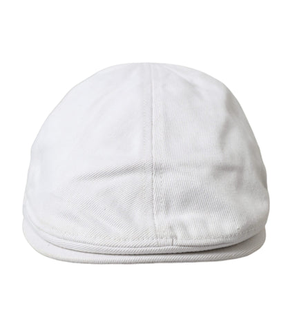 Dolce & Gabbana White Cotton Cloth Newsboy Hat Men