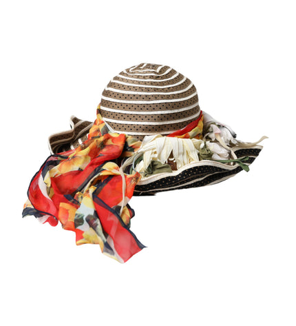 Dolce & Gabbana Multicolor Fantasy Wide Brim Floppy Hat