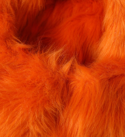 Dolce & Gabbana Orange Faux Fur Whole Head Wrap Hat