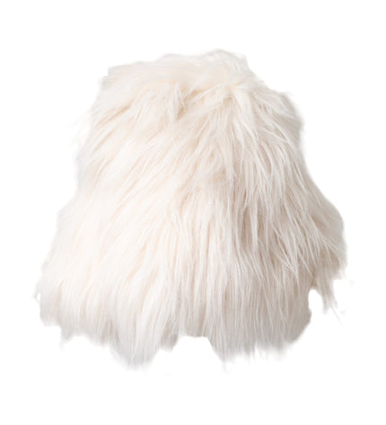 Dolce & Gabbana White Acrylic Fur Womens Bucket Hat