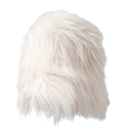 Dolce & Gabbana White Acrylic Fur Womens Bucket Hat