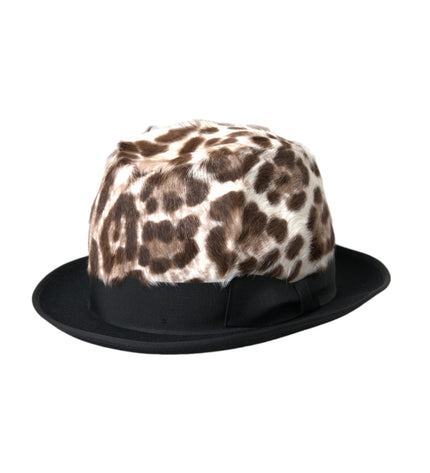 Dolce & Gabbana Multicolor Leopard Women Fedora Hat