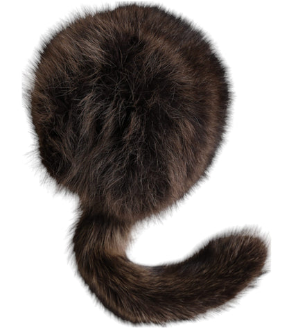 Dolce & Gabbana Women Brown Raccoon Fur Bucket Hat