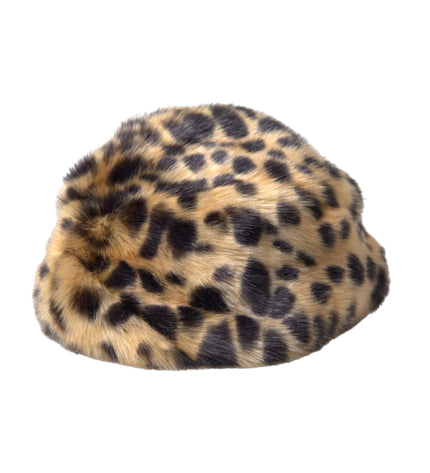 Dolce & Gabbana Brown Leopard Fur Women Bucket Hat