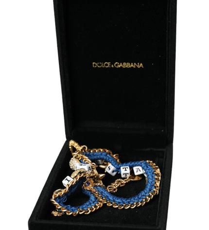 Dolce & Gabbana Gold Tone Brass Chain Iam The Star Bracelet