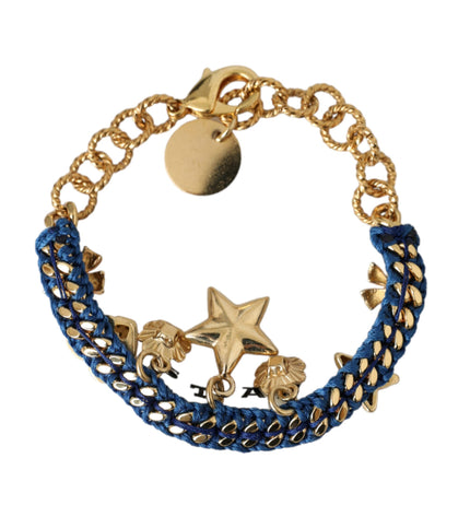 Dolce & Gabbana Gold Tone Brass Chain Star Fashion Bracelet