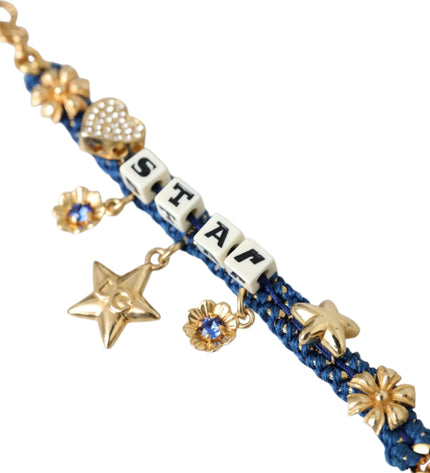 Dolce & Gabbana Gold Tone Brass Chain Star Fashion Bracelet