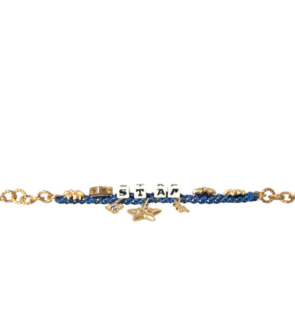 Dolce & Gabbana Gold Tone Brass Chain Star Fashion Bracelet