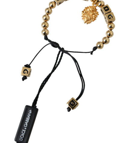 Dolce & Gabbana Gold Beaded LOVE DG Charm Fashion Bracelet