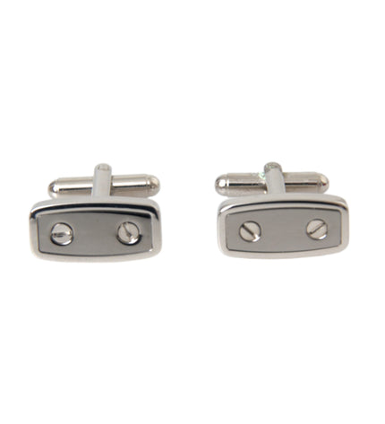 Dolce & Gabbana Silver Plated Metal Brass Pin Men Cufflinks