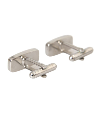 Dolce & Gabbana Silver Plated Metal Brass Pin Men Cufflinks