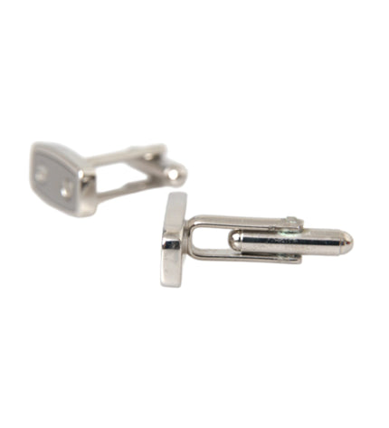 Dolce & Gabbana Silver Plated Metal Brass Pin Men Cufflinks