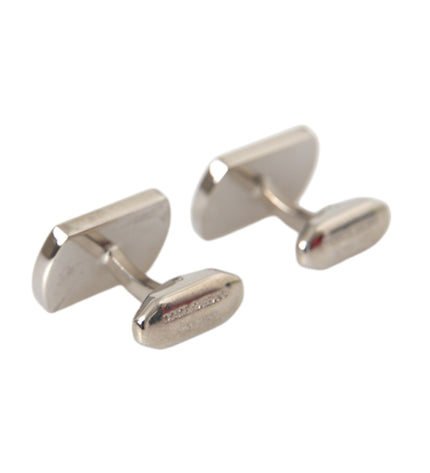 Dolce & Gabbana Silver Gold Plated Metal Brass Pin Cufflinks