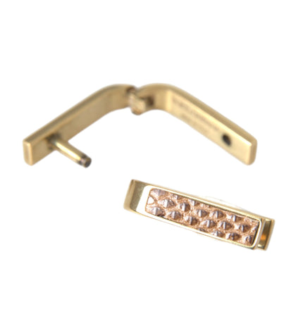 Dolce & Gabbana Gold Plated Metal Brass Pin Men Cufflinks