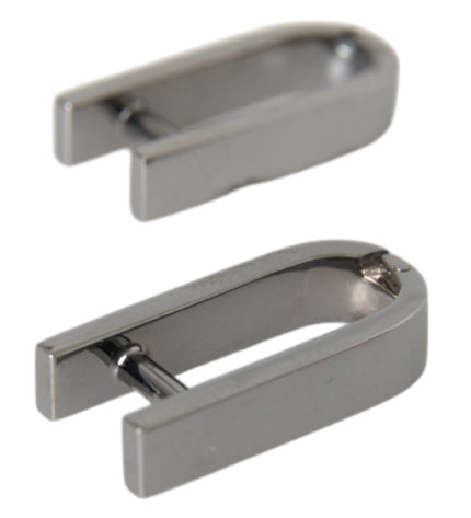 Dolce & Gabbana Silver Plated Metal Brass Pin Men Cufflinks