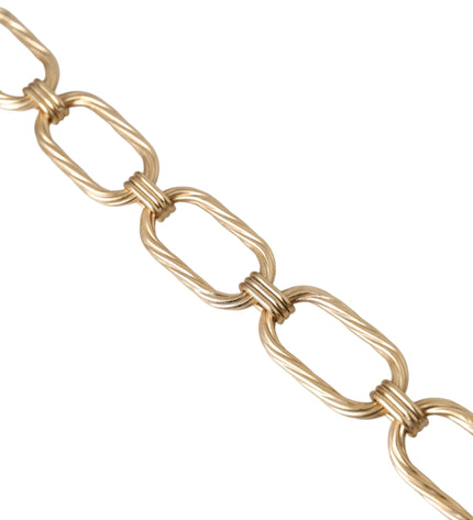 Dolce & Gabbana Gold Tone Brass Large Link Chain Jewelry Necklace