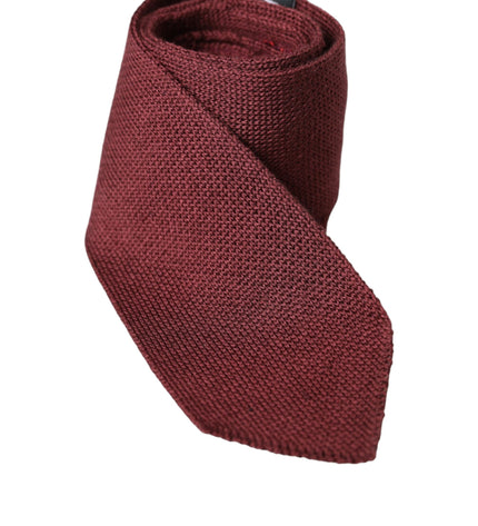 Dolce & Gabbana Bordeaux 100% Silk Patterned Classic Men Tie