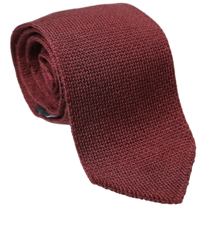 Dolce & Gabbana Bordeaux 100% Silk Patterned Classic Men Tie