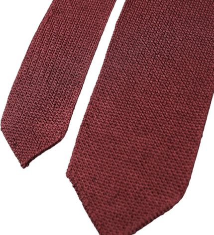 Dolce & Gabbana Bordeaux 100% Silk Patterned Classic Men Tie