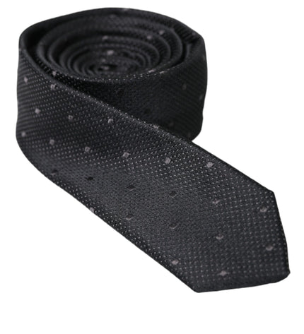 Dolce & Gabbana Men Black 100% Silk Fantasy Classic Men Tie