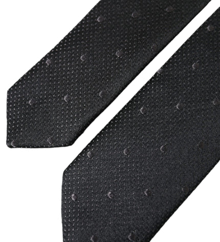 Dolce & Gabbana Men Black 100% Silk Fantasy Classic Men Tie