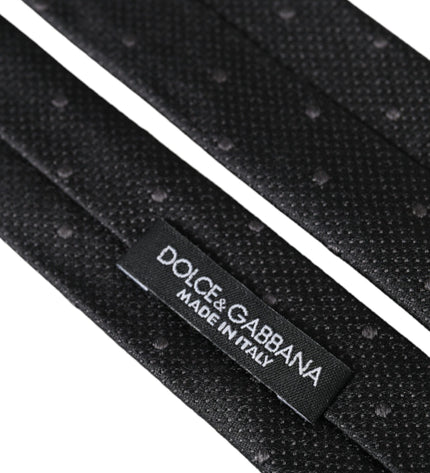 Dolce & Gabbana Men Black 100% Silk Fantasy Classic Men Tie